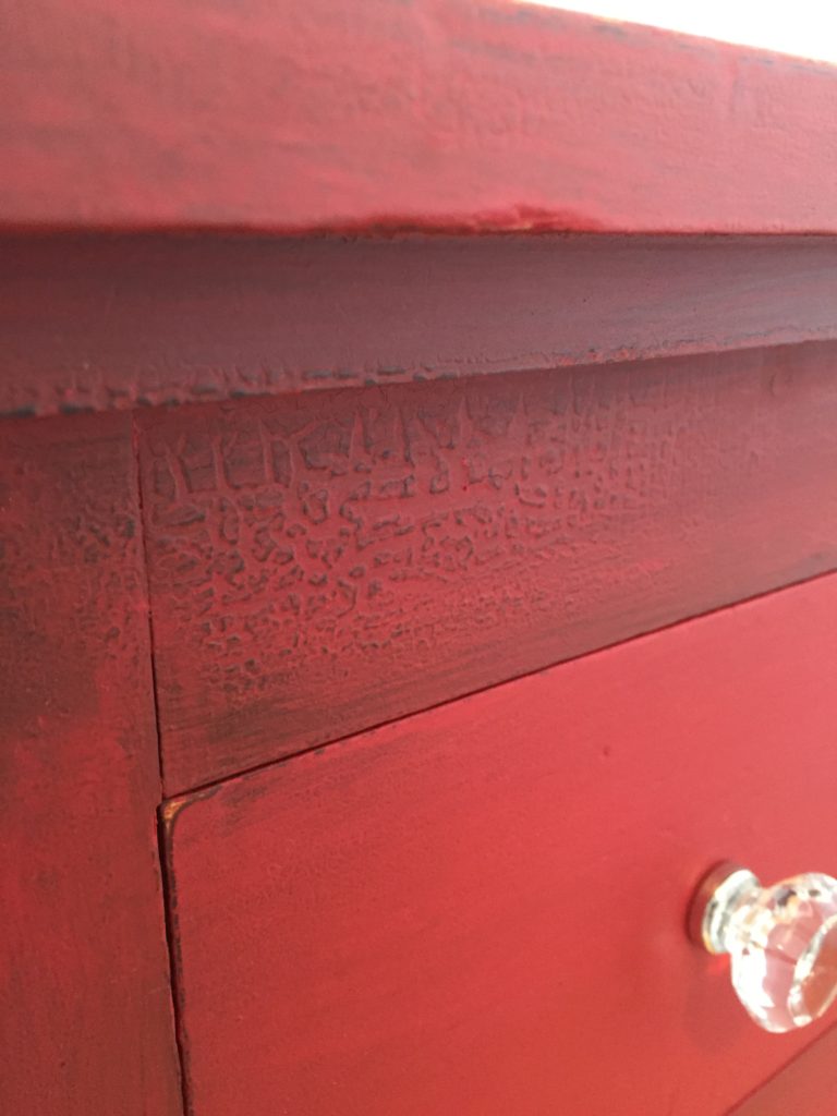 MMS Red Painted Dresser