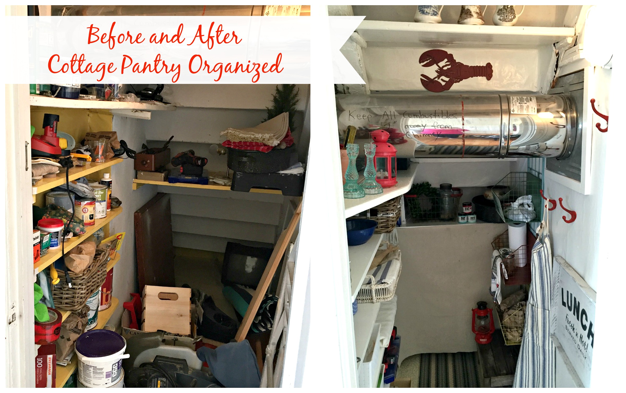 one messy pantry, one afternoon, no budget - our cottage pantry re loved and organized 