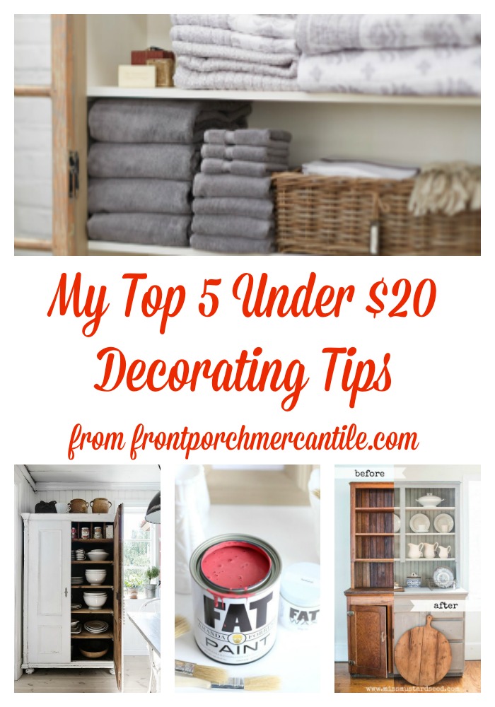 5 budget decorating ideas for under 20$