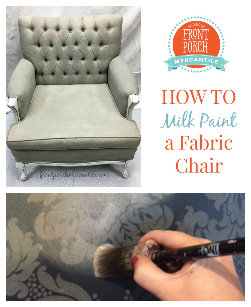 Using Miss Mustard Seed's Milk Paint to paint a vintage chair at Front Porch Mercantile 