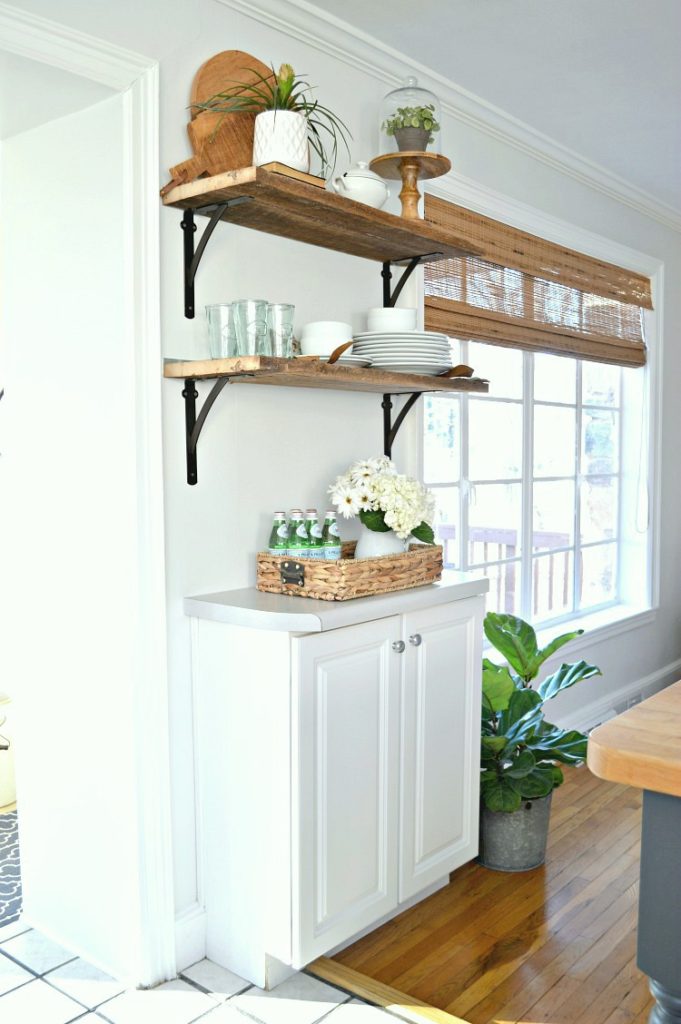 Open shelf inspiration fro our new cottage kitchen FRont Porch Mercantile 